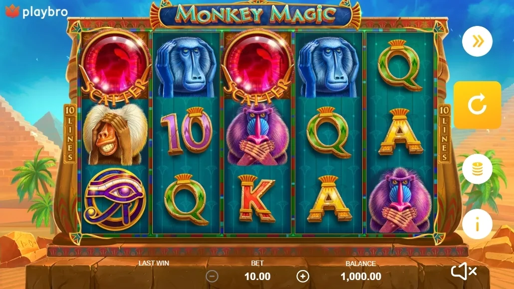 Monkey Magic onlayn kazino 1win